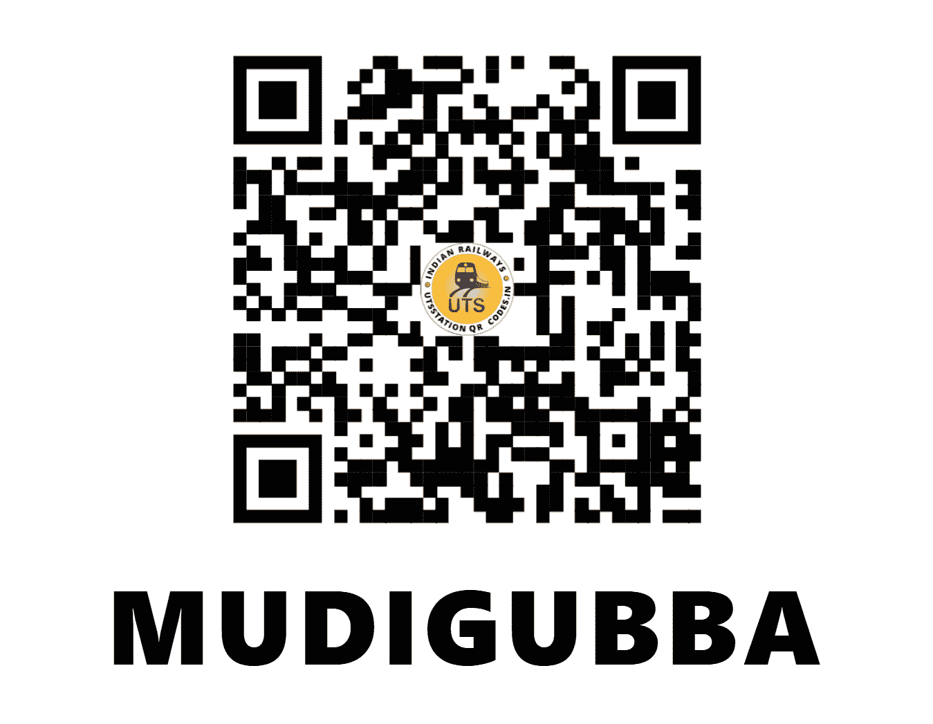 UTS QR Code for MUDIGUBBA - MGB (SC - ANDHRA PRADESH)